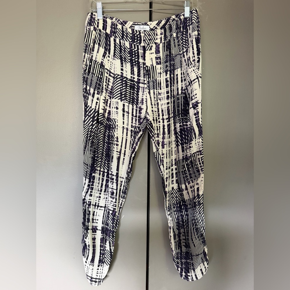 Parker Black & White Abstract-Print Joggers